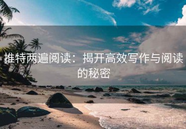推特两遍阅读：揭开高效写作与阅读的秘密