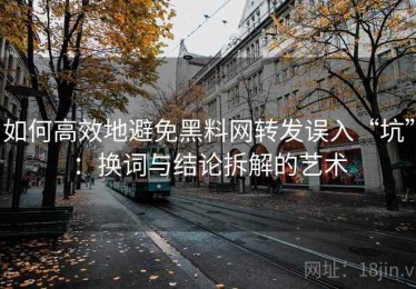如何高效地避免黑料网转发误入“坑”：换词与结论拆解的艺术