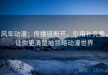 风车动漫：传播链断开，引用补完整，让你更清楚地领略动漫世界