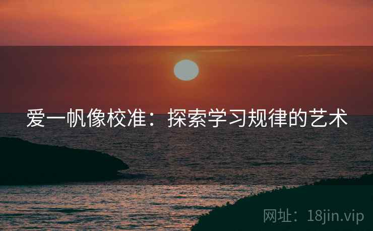 爱一帆像校准:探索学习规律的艺术 爱一帆像校准:探索学习规律的艺术